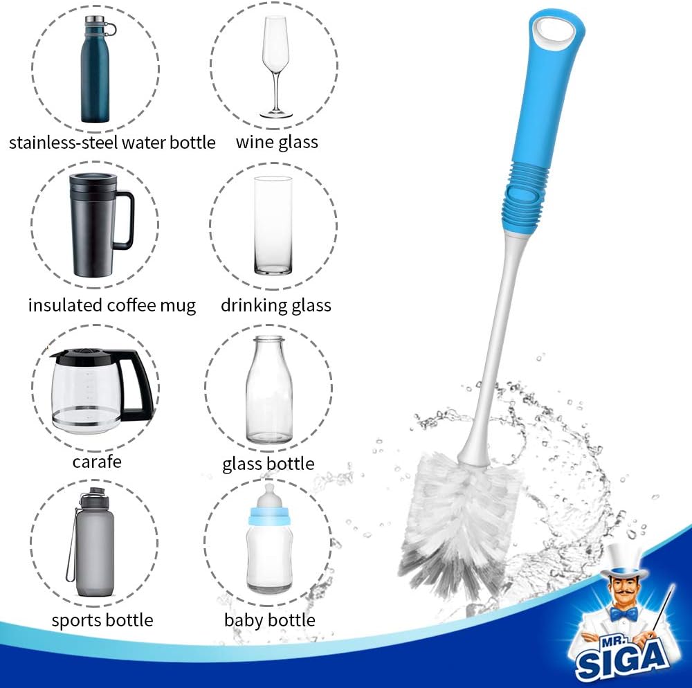 MR.SIGA Long Handle Bottle Brush - Set of 3
