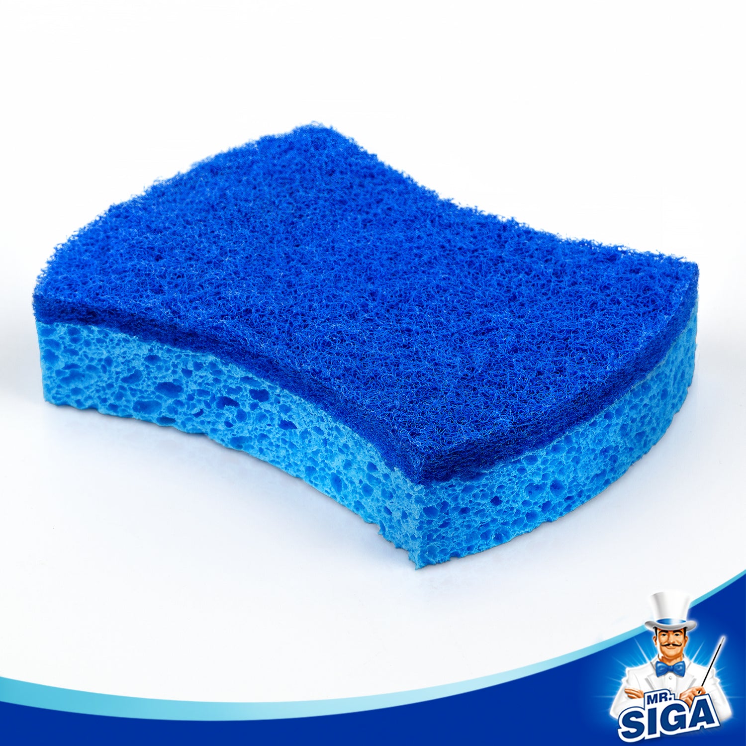 MR.Siga Non-Scratch Cellulose Scrub Sponge, Dual-Sided Dishwashing Sponge for Kitchen, 18 Pack