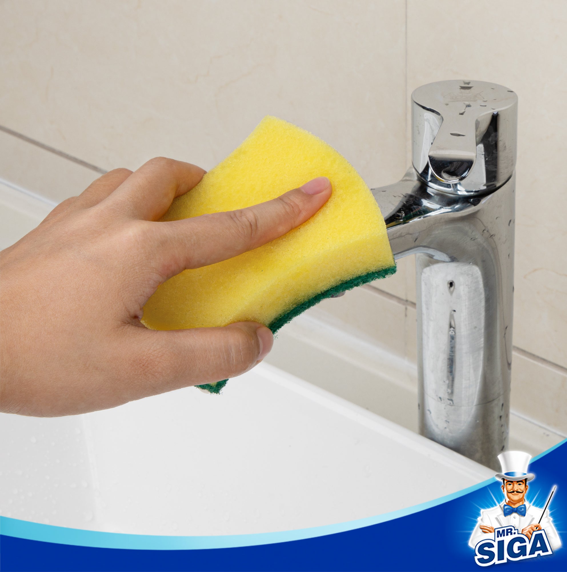 MR.Siga Heavy Duty Scrub Sponge, Dishes, Pots, Pans Cleaning ,12 Pack