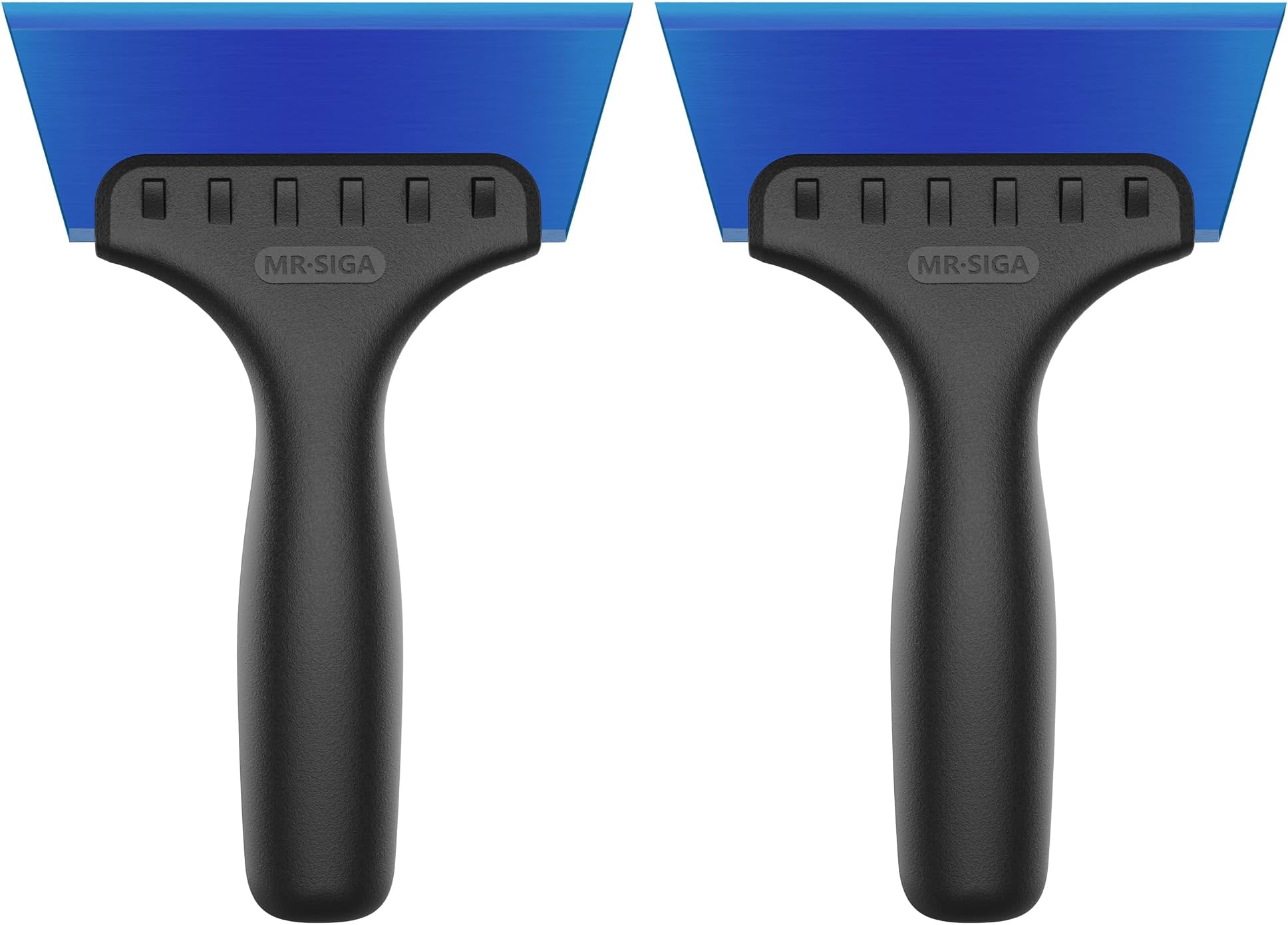 MR.SIGA Small Squeegee for Tile, Glass, Mirror, Shower, Window Tint Squeegee for Car, 2 in 1 Mini Glass Squeegee with Built in Ice Ripper, 5 inch Blade, 2 Pack