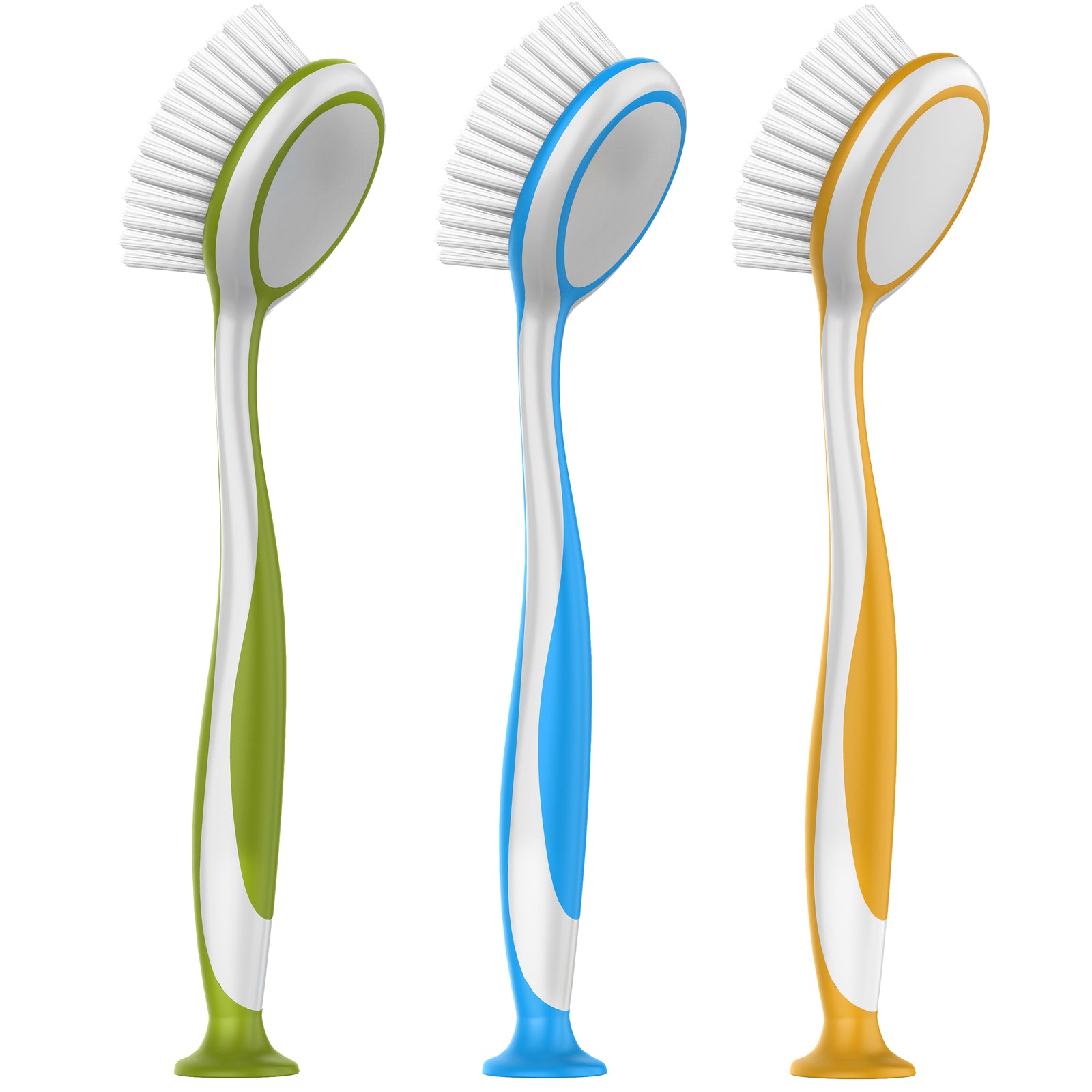 MR.SIGA Round Dish Brush, Pack of 3