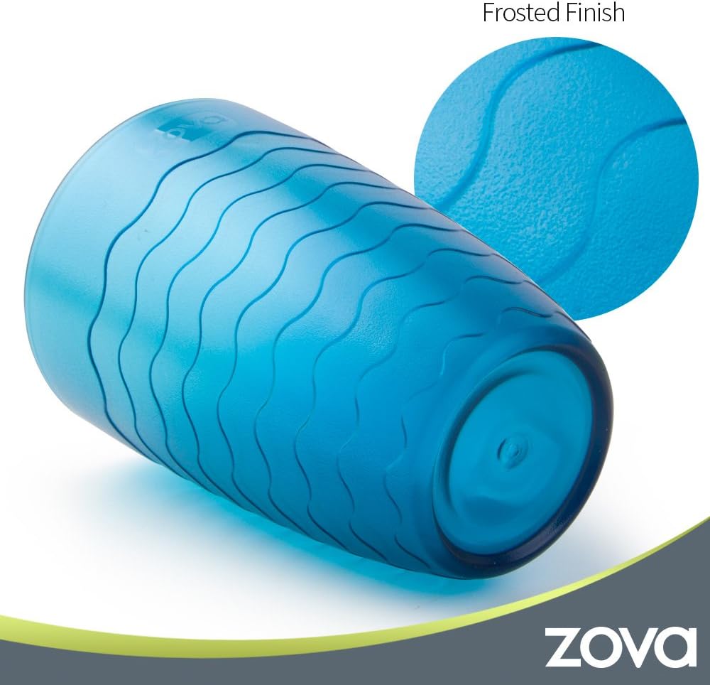 MR.SIGA ZOVA Durable Plastic Cups, Beverage Tumblers 11.3 oz/330 ml, Set of 6 in 3 Assorted Colors