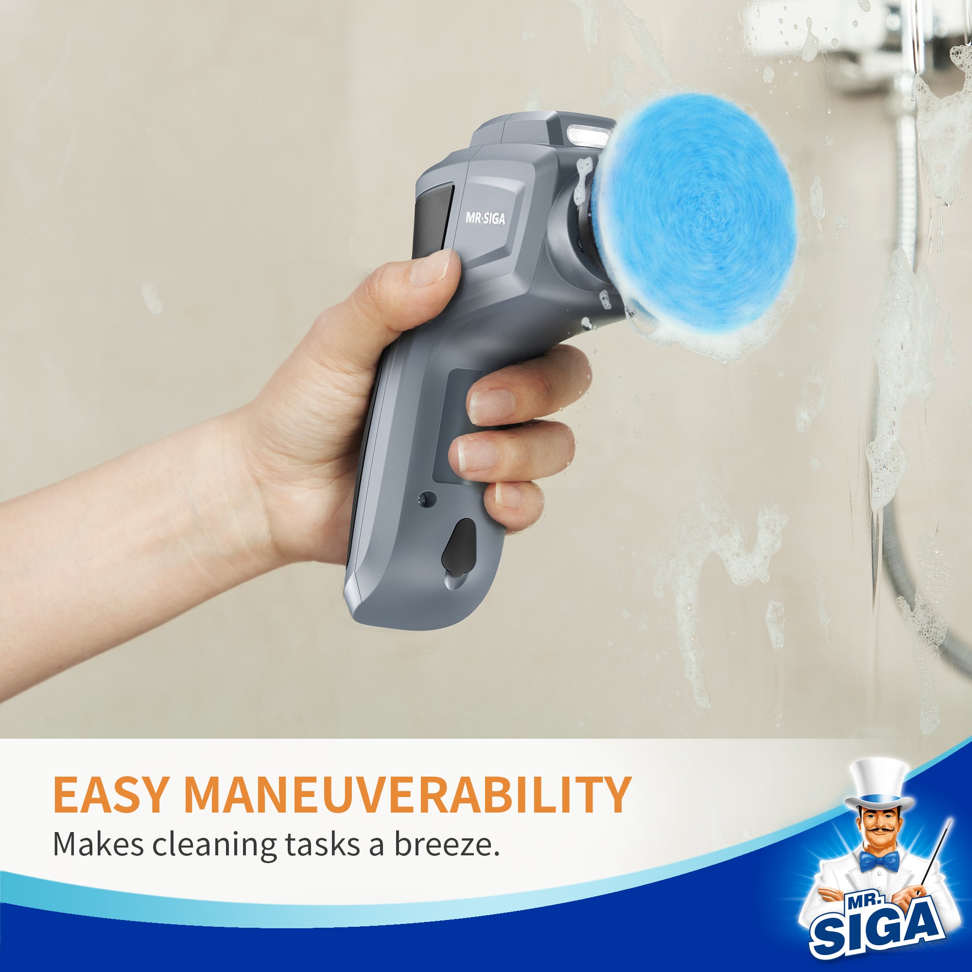 MR.SIGA kratzfeste Pad-Nachfüllpackungen für elektrischen Spin Scrubber, 10er-Pack