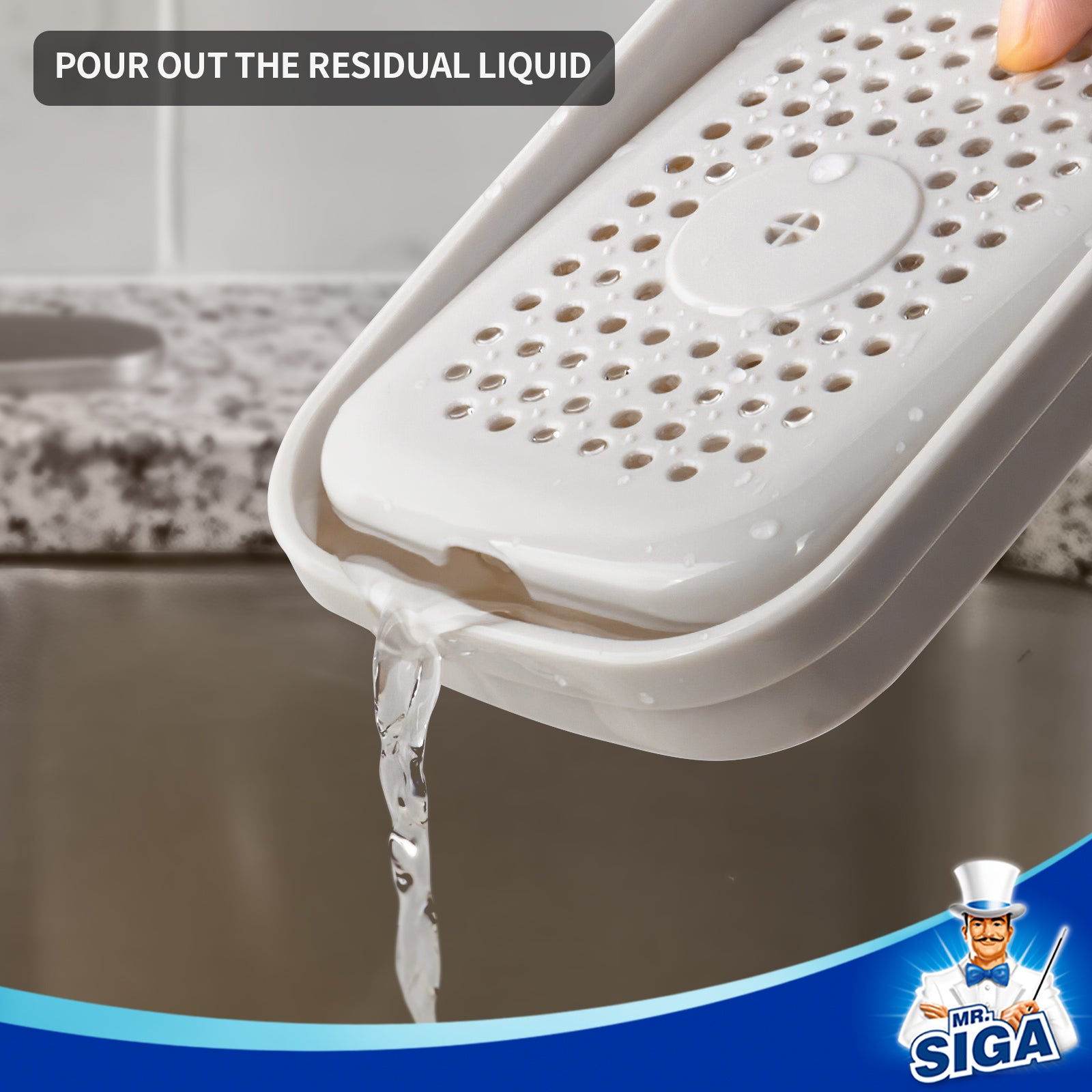 MR.SIGA Dish Soap Dispenser with Sponge Holder and Scrub Sponge Set