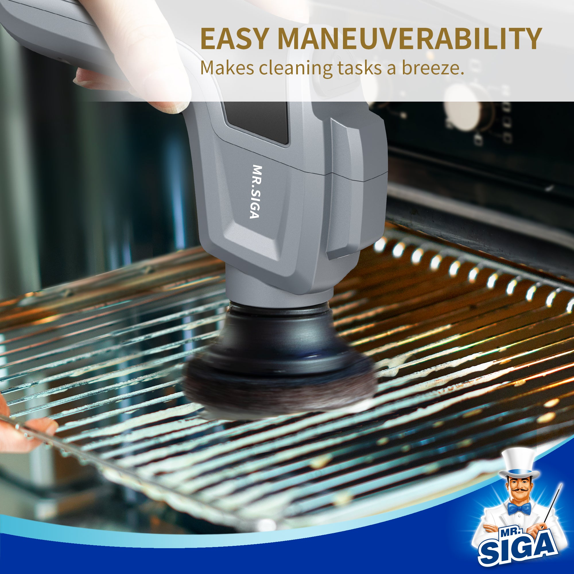 MR.SIGA Abrasive Heavy Duty Pad Refills for Electric Spin Scrubber, 10 Pack