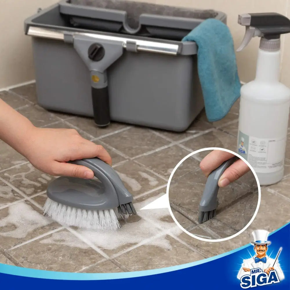 MR.SIGA Window Cleaning Kit with Storage Caddy, Professional Window Washing Equipment, Multi-Purpose Household Cleaning Supplies Kit