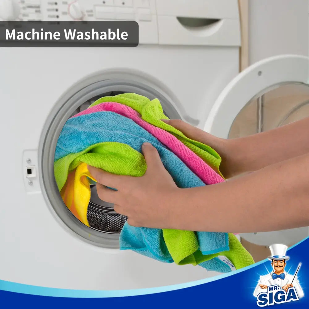 MR.SIGA Microfiber Cleaning Cloth, Pack of 24, Size:12.6" x 12.6"