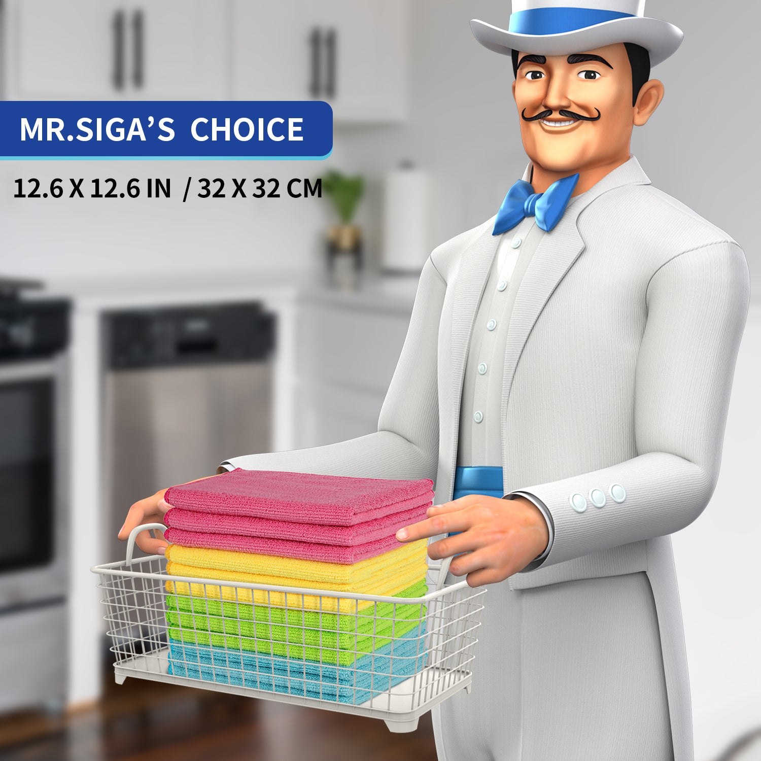 Mr.siga Mikrofaser-Reinigungstücher – 20er-Pack