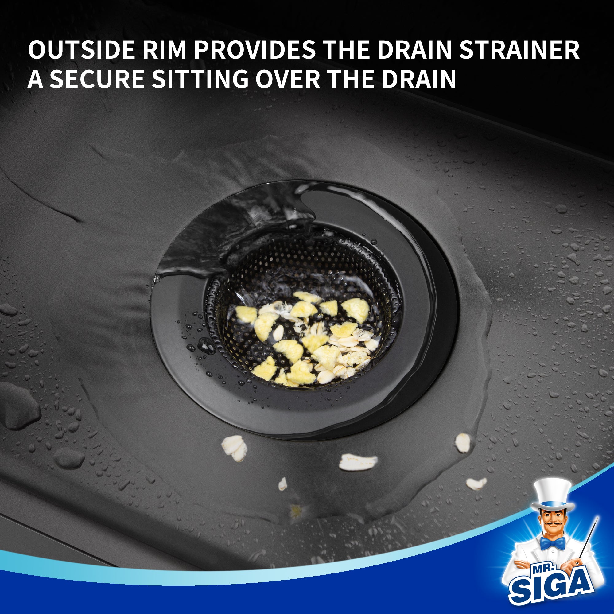 MR.SIGA Bathroom Sink Strainer, Utility, Slop, Bathtub Lavatory Sink Drain Strainer Hair Catcher, Stainless Steel Shower Drain Strainer, 3 Pack