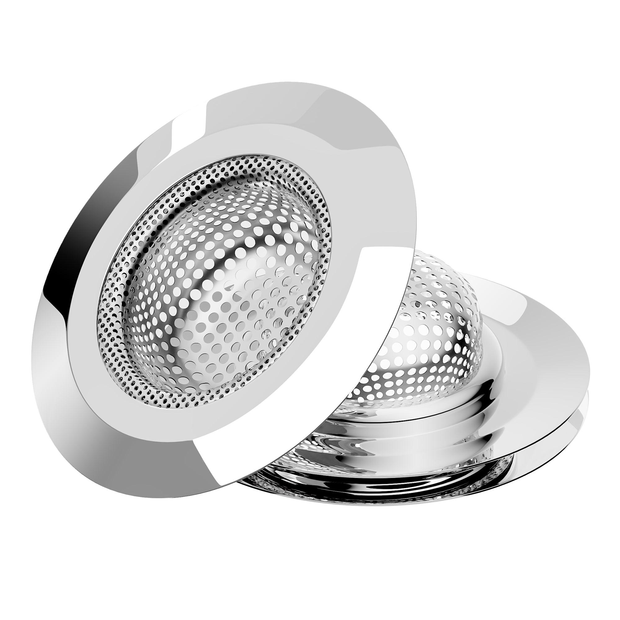 MR.SIGA Bathtub Drain Strainer, Stainless Steel Shower Bathtub Drain Hair Catcher, Bathroom Sink Drain Strainer, 3 Pack