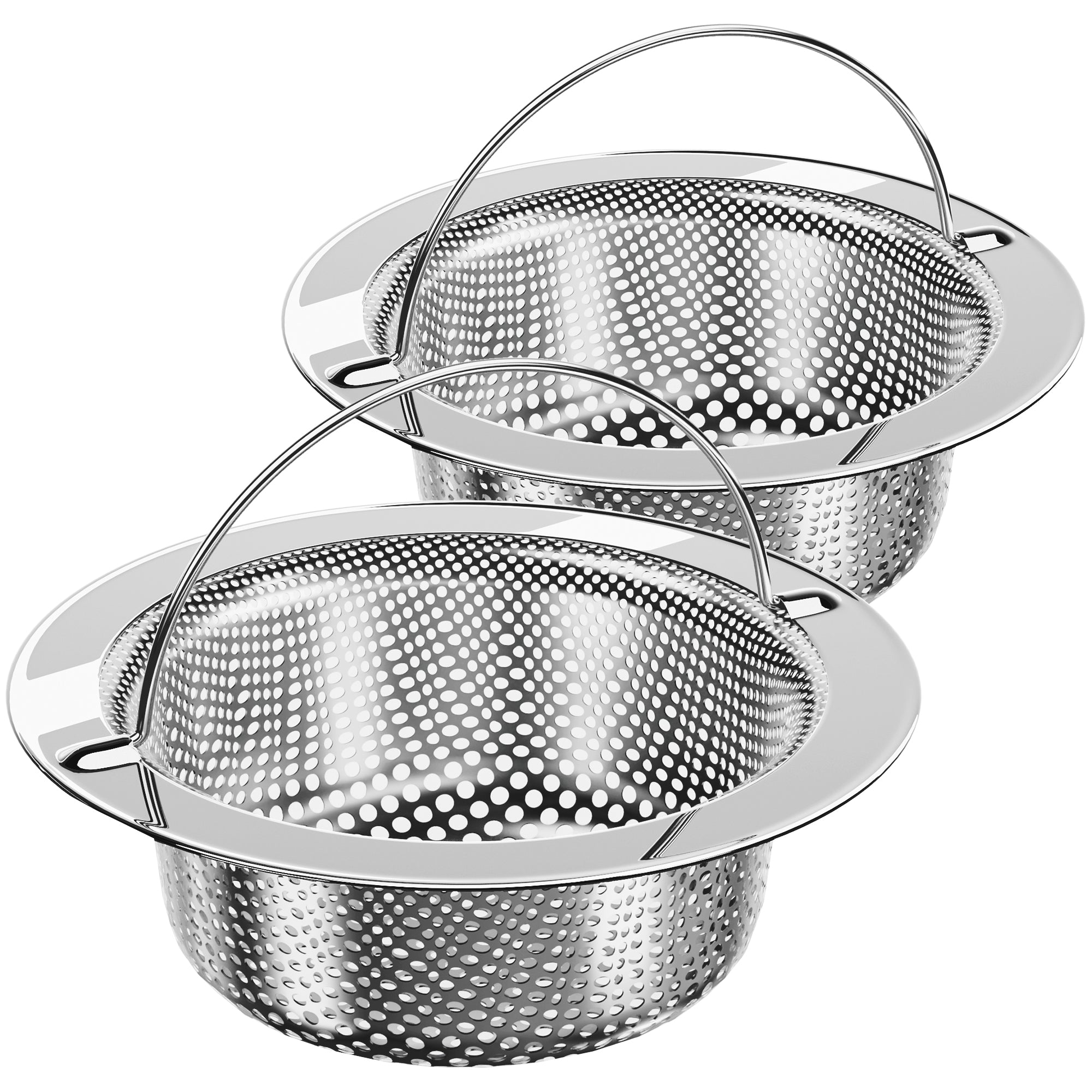 MR.SIGA Küchenspülsieb, Abflusssieb aus Edelstahl, spülmaschinenfest, 2er-Pack