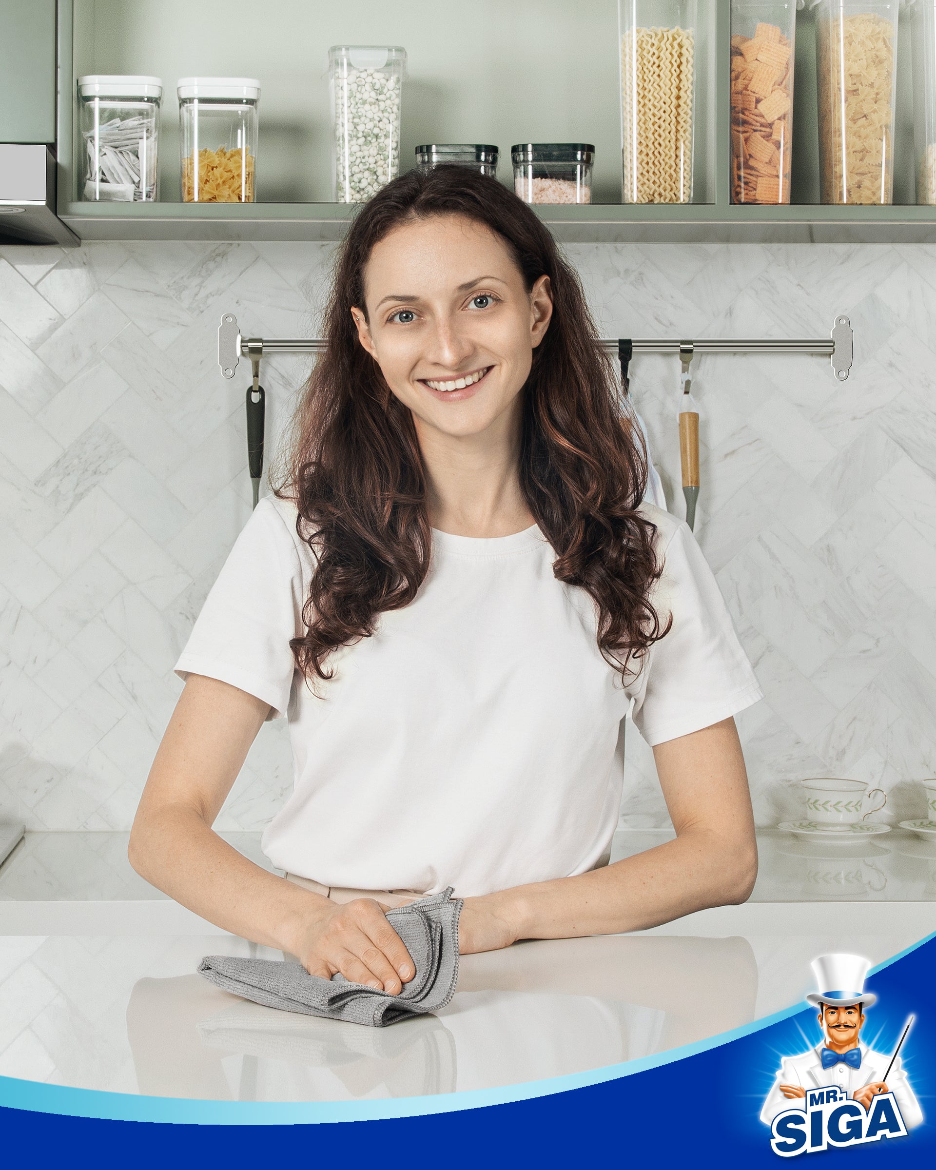 MR.SIGA Microfiber Cleaning Cloth, All-Purpose Microfiber Towels, Streak Free Cleaning Rags, Pack of 12, Gray, 11.8 x 11.8 inch