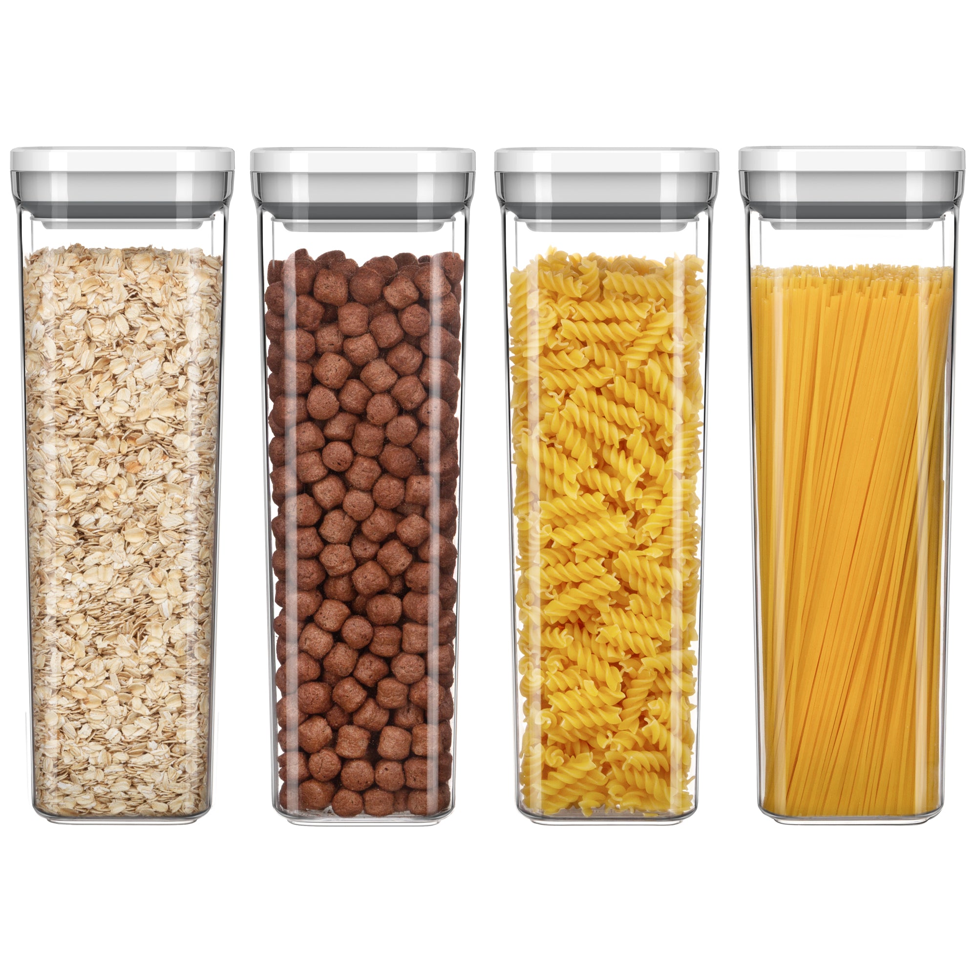 Mr.siga Airtight Food Storage Container Pack of 4 - Tall,White