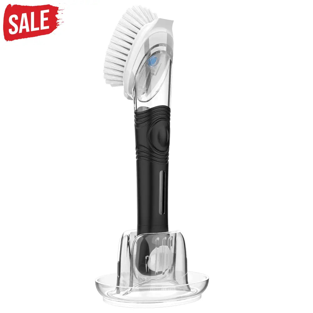 MR.SIGA Soap Dispensing Dish Brush Storage Set Kitchen Brush with Holder for Pot Pan Sink Cleaning 厨刷