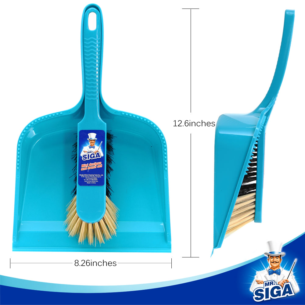 MR. SIGA Dustpan and Brush Set, Pack of 2