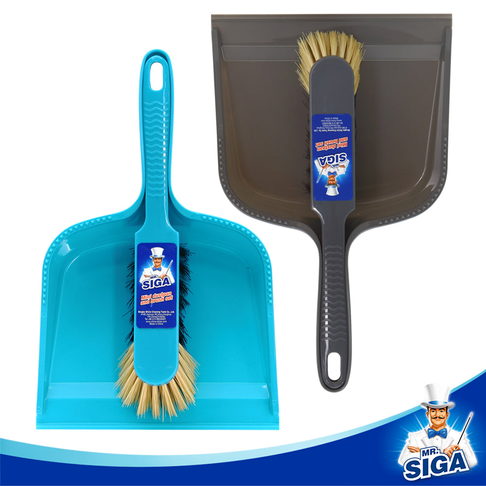 MR. SIGA Dustpan and Brush Set, Pack of 2