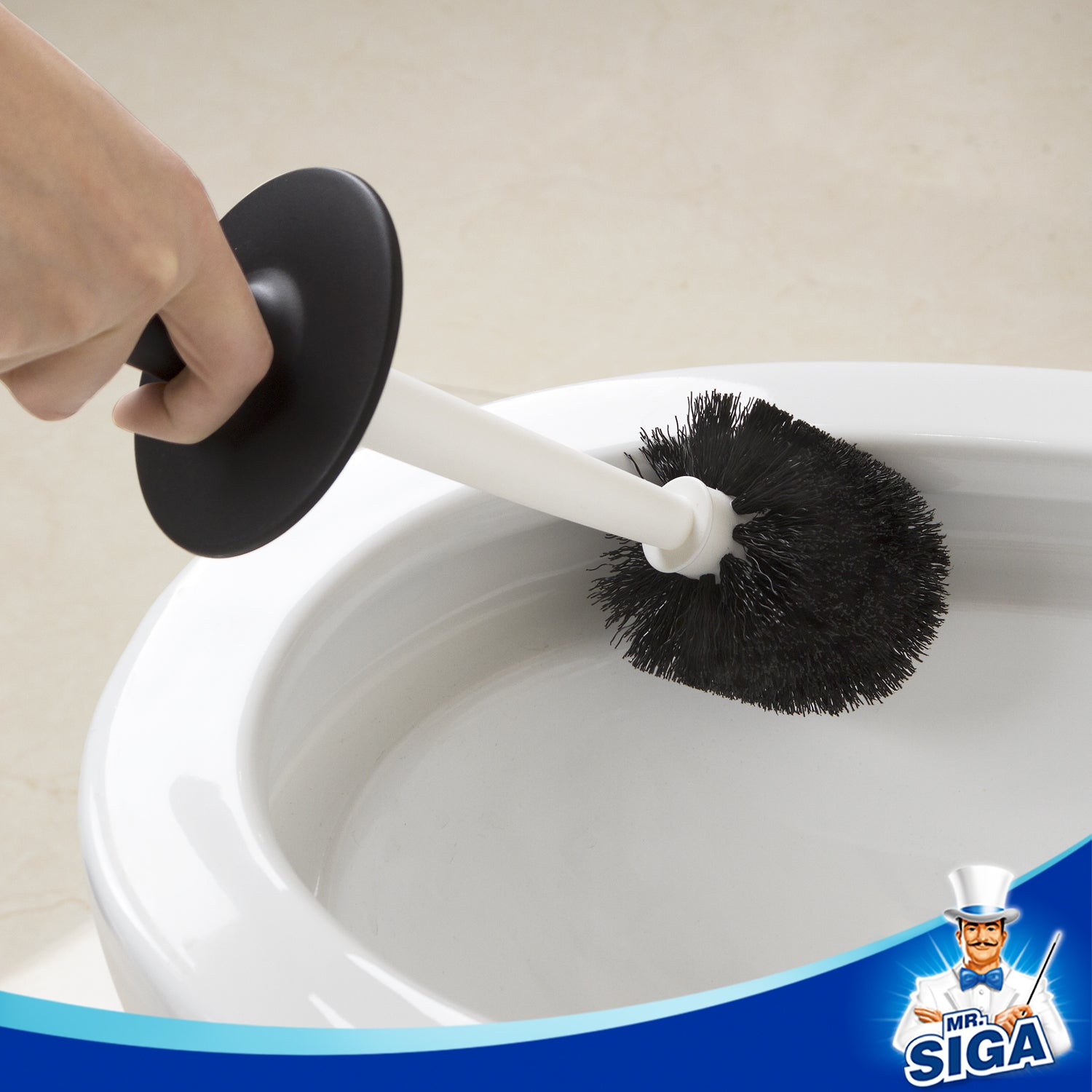 MR.SIGA Toilet Bowl Brush and Holder for Bathroom