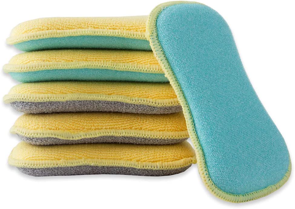MR.SIGA Dual Action Scrubbing Sponge, Pack of 6