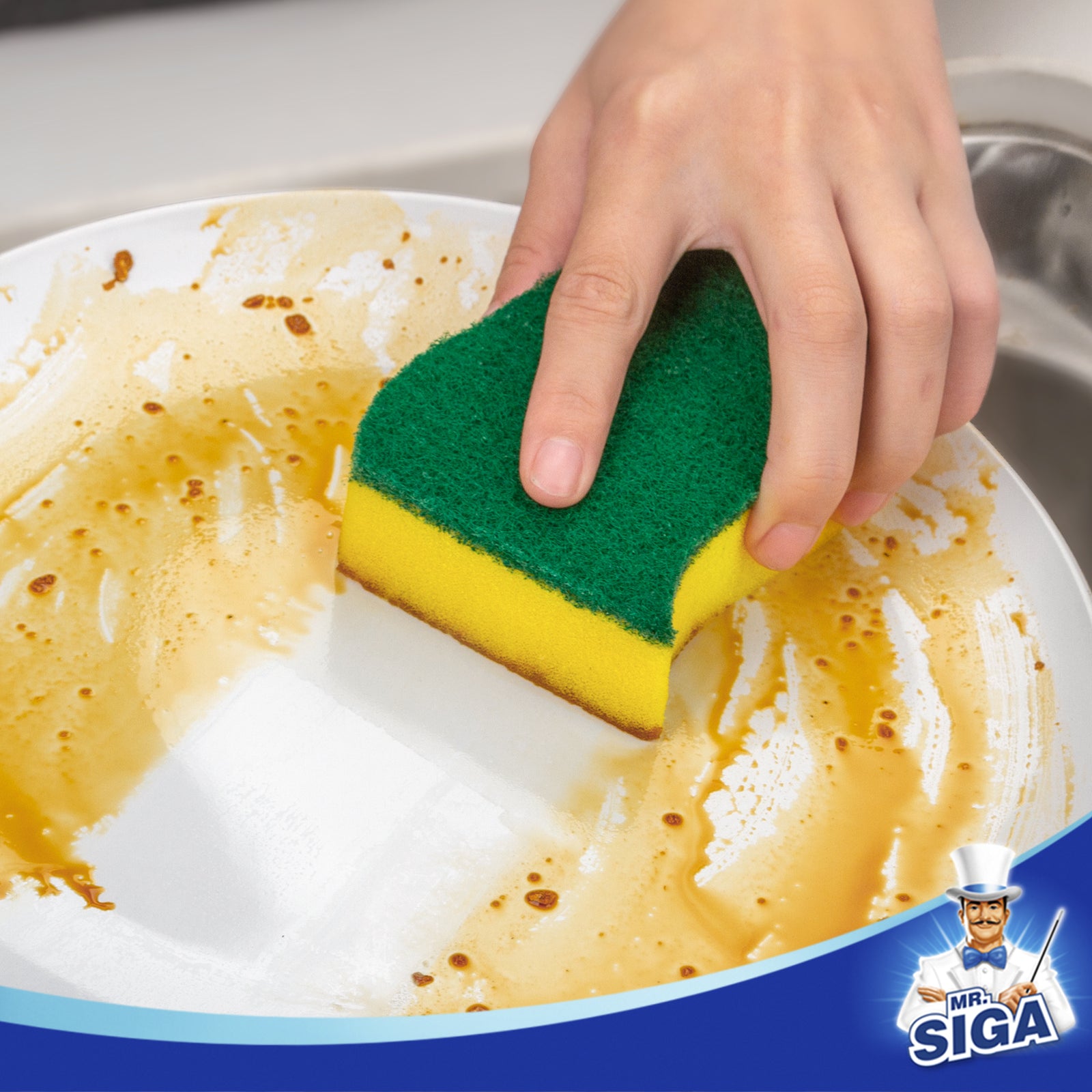 MR.SIGA Heavy Duty Scrub Sponge, Pack of 24