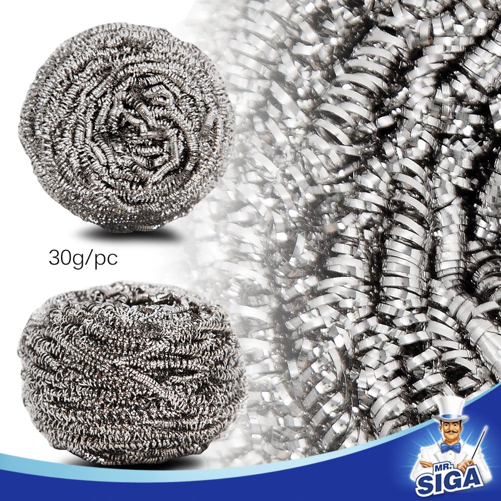 MR.SIGA Topfreiniger aus Edelstahl, 12er-Pack