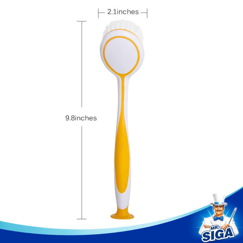 MR.SIGA Round Dish Brush, Pack of 3