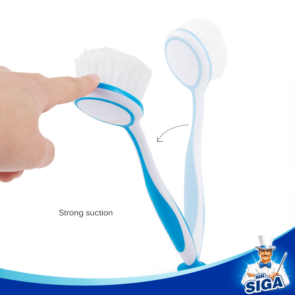 MR.SIGA Round Dish Brush, Pack of 3