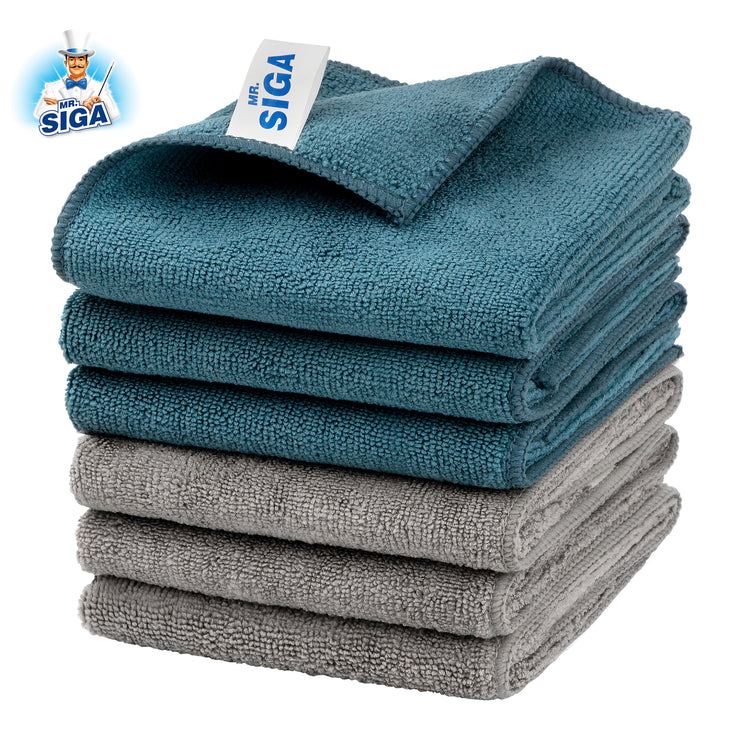 MR.SIGA Microfiber Cleaning Cloth, Pack of 6