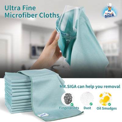 Care without Trace: MR.SIGA Ultra Microfiber Cleaning Cloths for Your Precious Surfaces