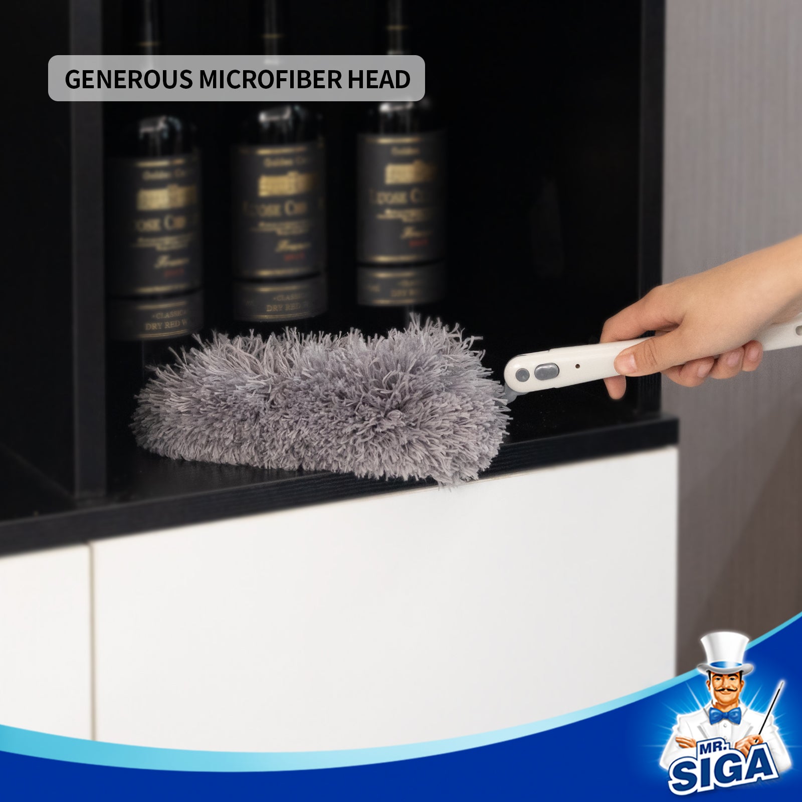 Mr.siga Microfiber Telescopic Duster Refills, 2 pack