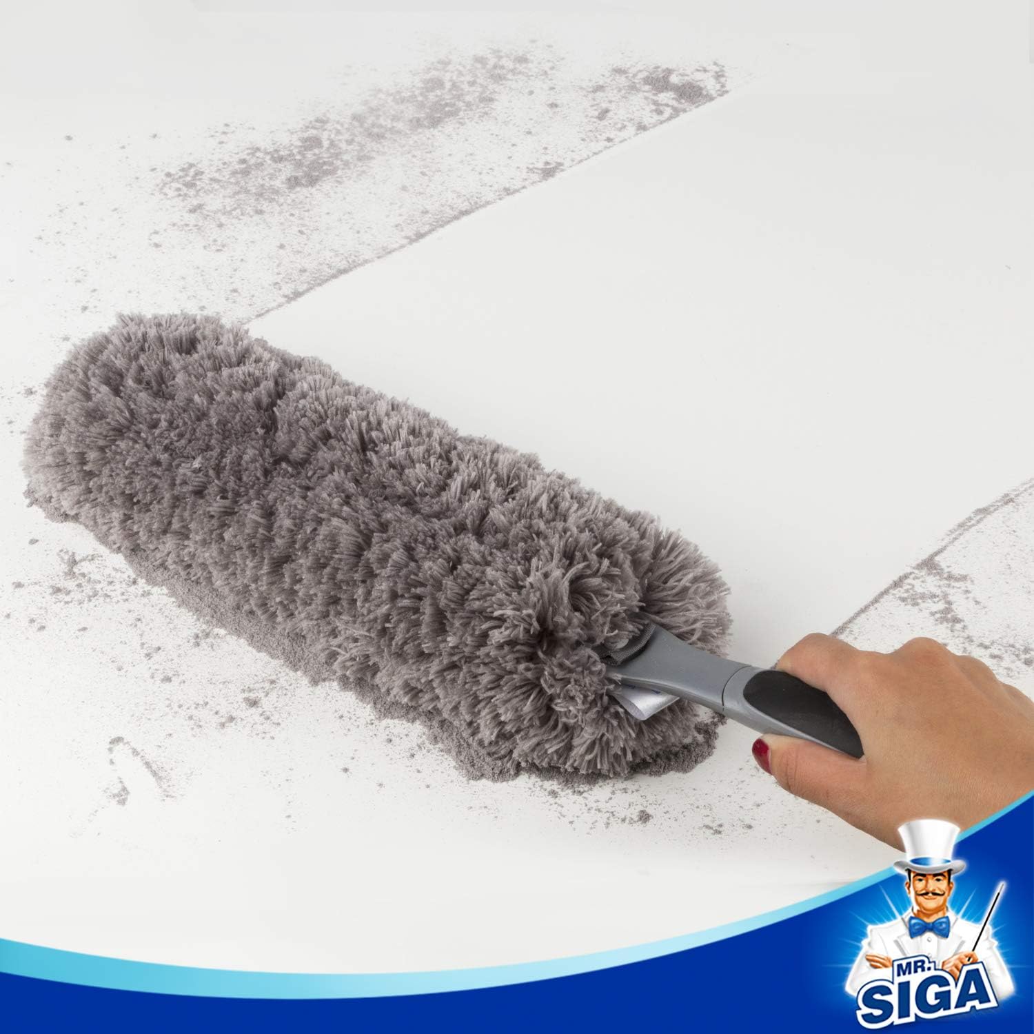 MR.SIGA Lint Free Microfiber Duster Refills, Washable Duster for Household Cleaning, 2 Pack