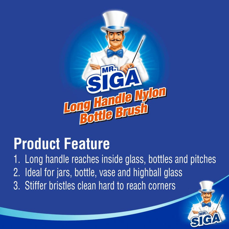 MR.SIGA Long Handle Bottle Brush