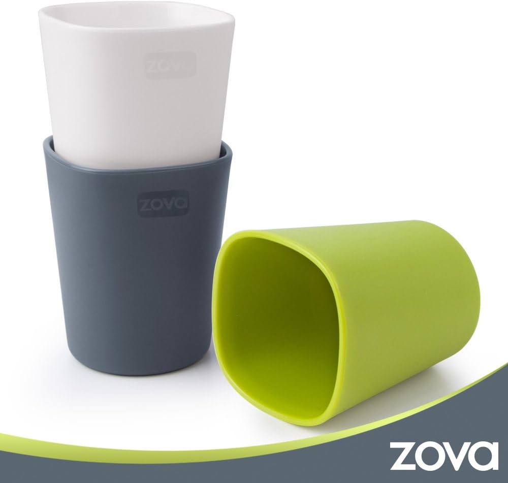 ZOVA Badezimmerbecher 340ml, 3 Stück 