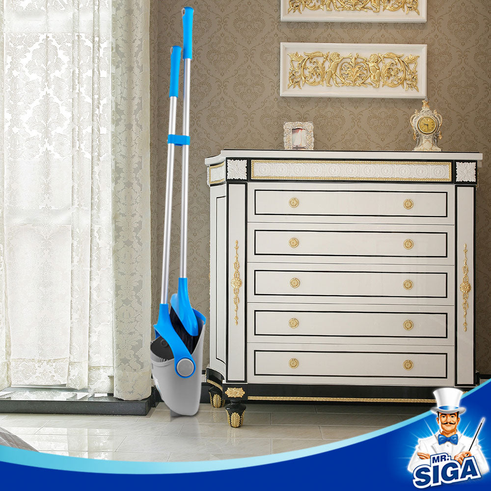 Mr.siga Upright Lobby Broom & Dustpan set