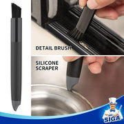 MR.SIGA Grout Cleaner Brush Set, Detail Cleaning Brush Set for Tile, Sink, Drain, Grout Brush Set for Edge, Crevice Cleaning