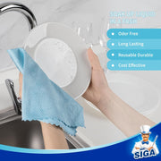 MR.SIGA Fish Scale Pattern Cleaning Cloths, Reusable Microfiber Cleaning Cloths, Lint Free Microfiber Kitchen Towels for Polishing, 10 Pack, 12.6 x 12.6 inch