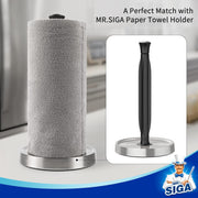 MR.SIGA Microfiber Cloths in Roll, Lint Free Cleaning Wipes, Value Pack Reusable Kitchen Towels, 50 Cleaning Cloths Per Roll, Gray