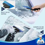 MR.SIGA Small Squeegee for Tile, Glass, Mirror, Shower, Window Tint Squeegee for Car, 2 in 1 Mini Glass Squeegee with Built in Ice Ripper, 5 inch Blade, 2 Pack