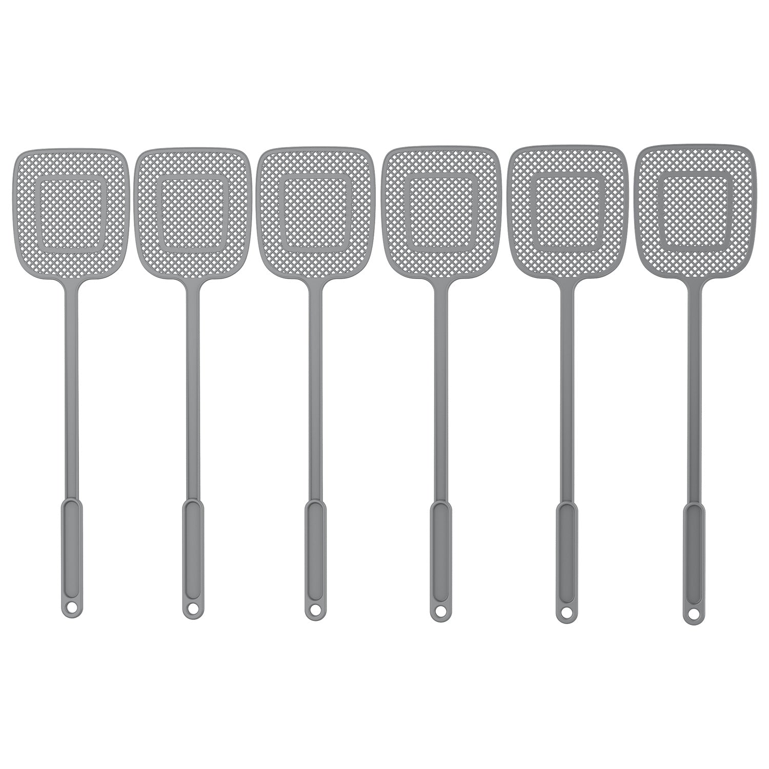 MR.SIGA Heavy Duty Long Handle Fly Swatter, Pack of 6