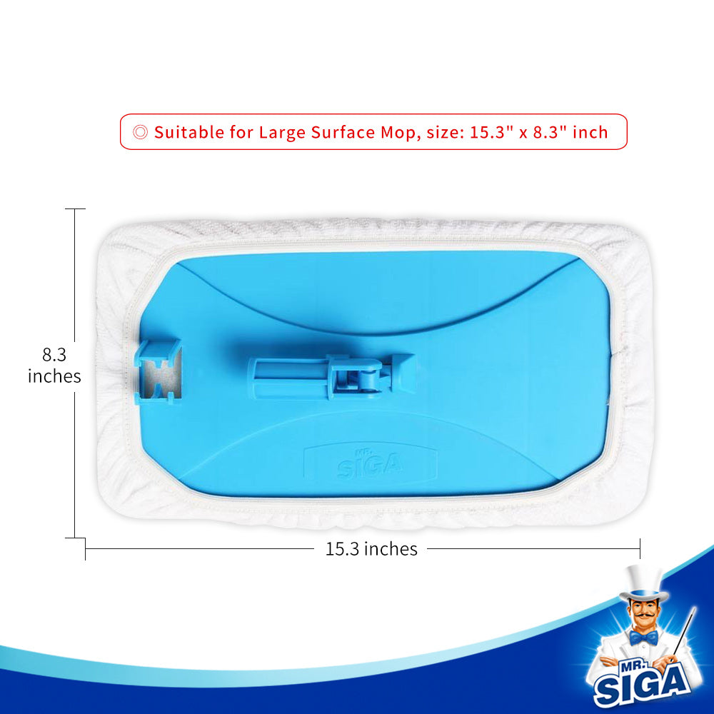 Mr.siga Large surface mop microfiber refills, Pack of 3