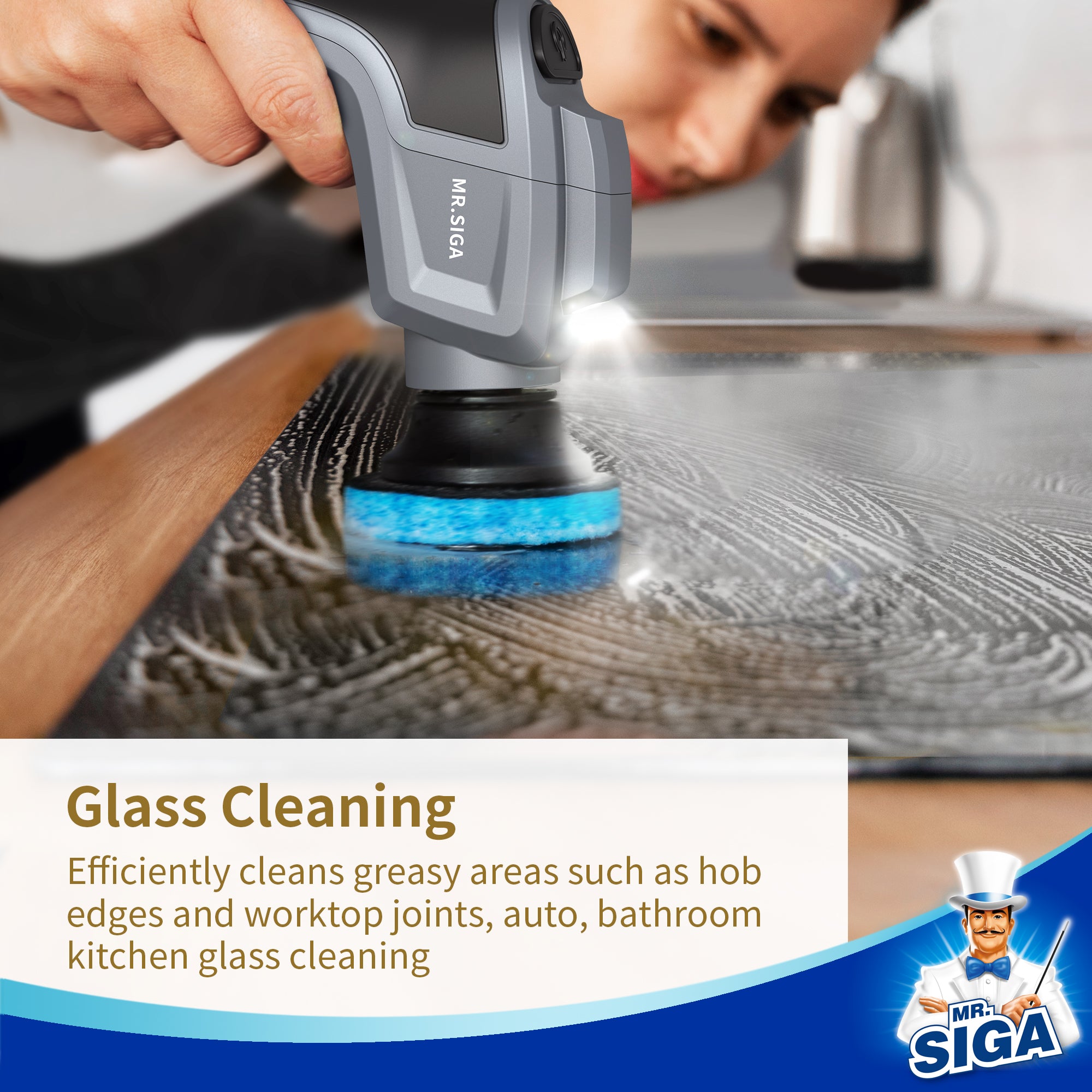 MR.SIGA kratzfeste Pad-Nachfüllpackungen für elektrischen Spin Scrubber, 10er-Pack 