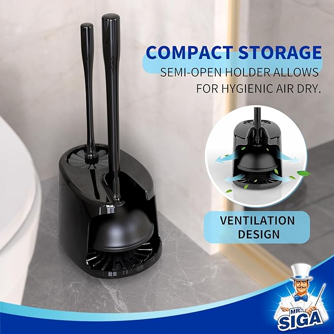 MR.SIGA Premium Toilet Bowl Brush Replacement Head, 2 Pack