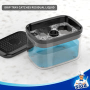 MR.SIGA Dish Soap Dispenser for Kitchen,2 in 1 Premium Sponge Holder, Dishwashing Soap Pump Dispenser for Countertop, Black