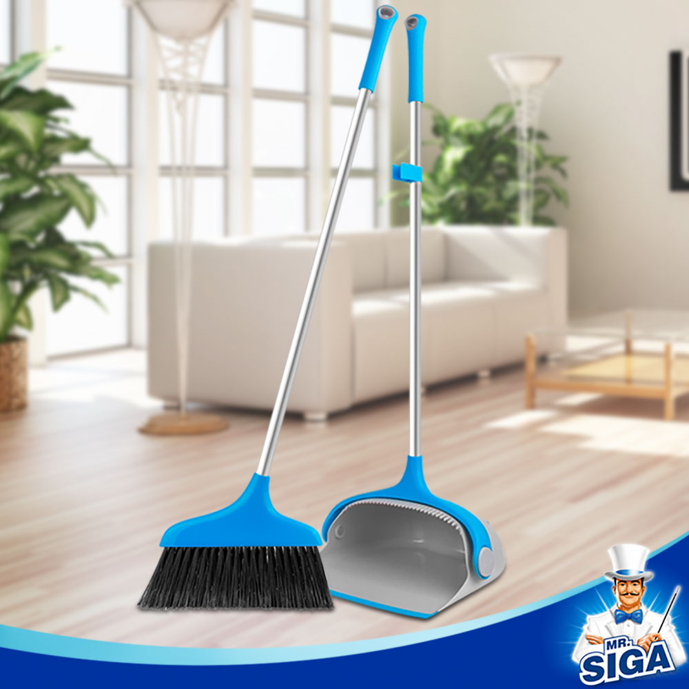 Mr.siga Upright Lobby Broom & Dustpan set