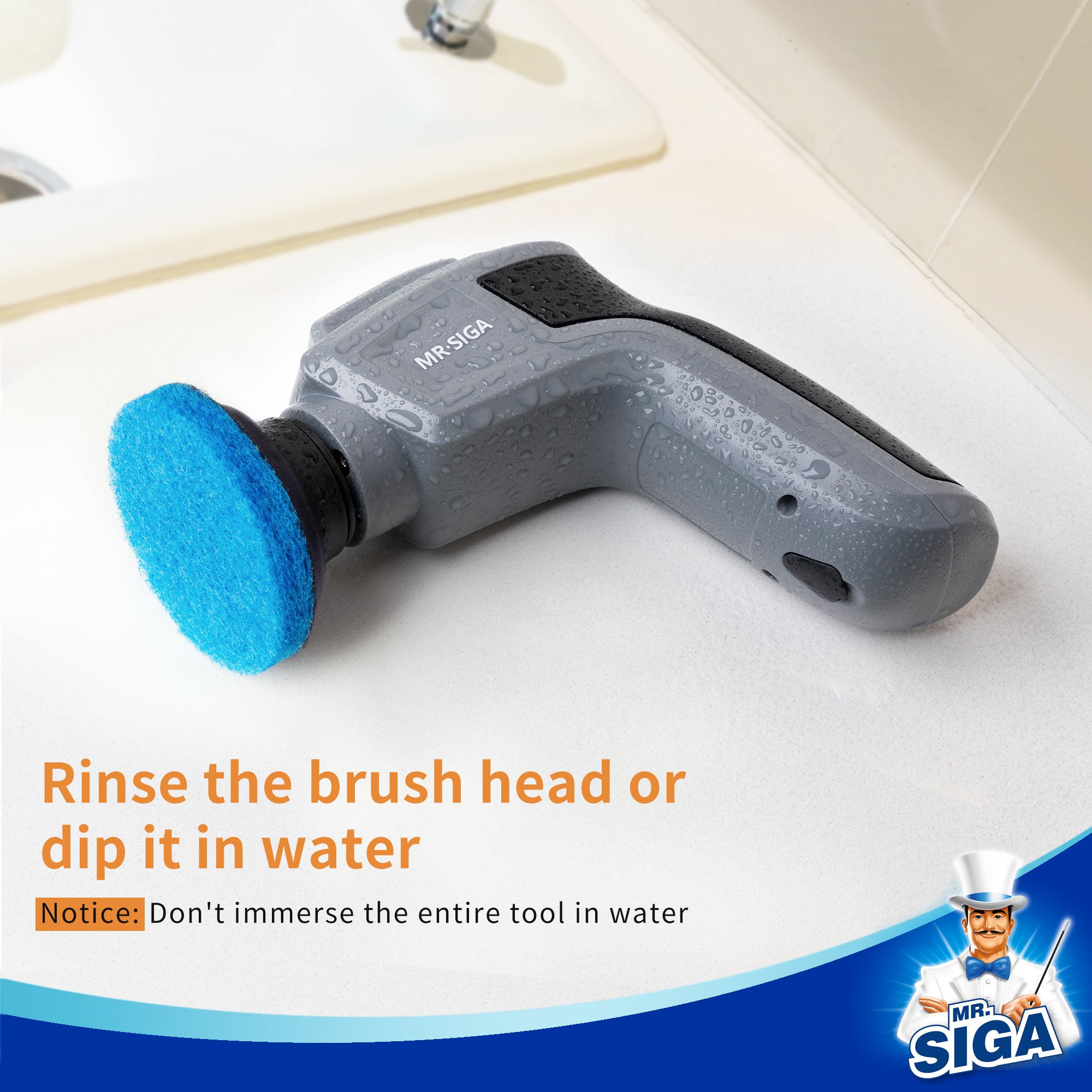 MR.SIGA kratzfeste Pad-Nachfüllpackungen für elektrischen Spin Scrubber, 10er-Pack 