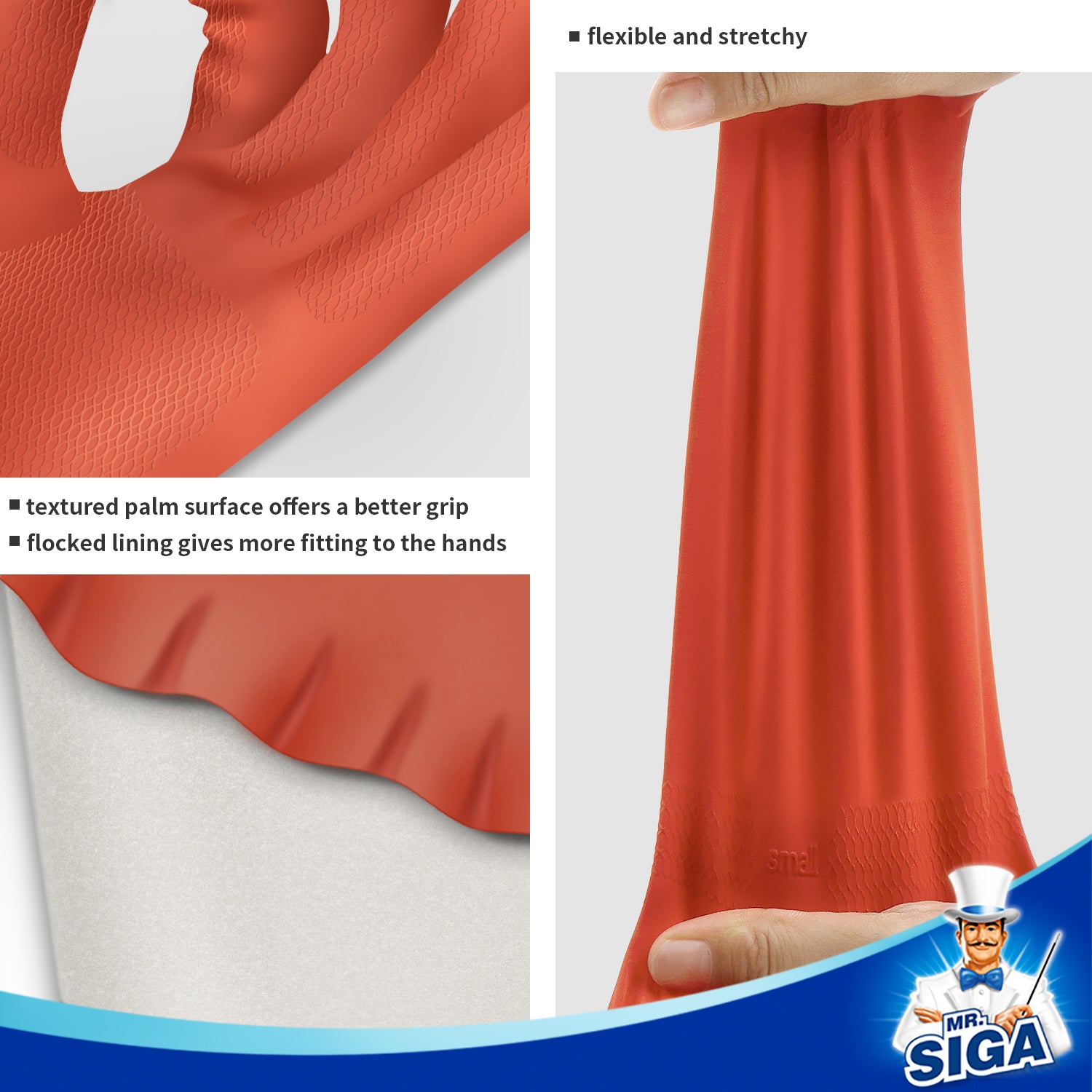 Mr.siga Spülhandschuhe klein - 3 Paar