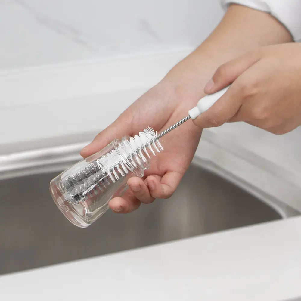 MR.SIGA 5 Pack Bottle Brush Cleaning Set with Storage Holder Cleaning Brushes for Long Narrow Neck Bottles Water
