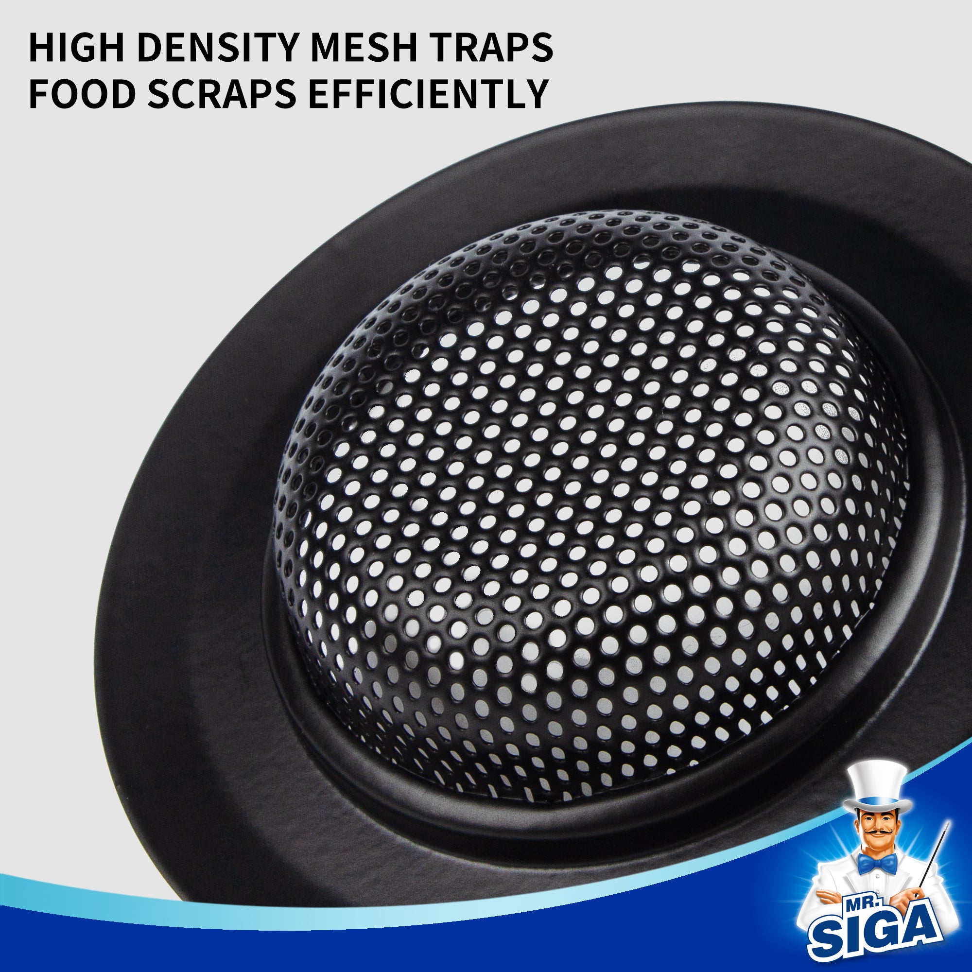 MR.SIGA Bathroom Sink Strainer, Utility, Slop, Bathtub Lavatory Sink Drain Strainer Hair Catcher, Stainless Steel Shower Drain Strainer, 3 Pack