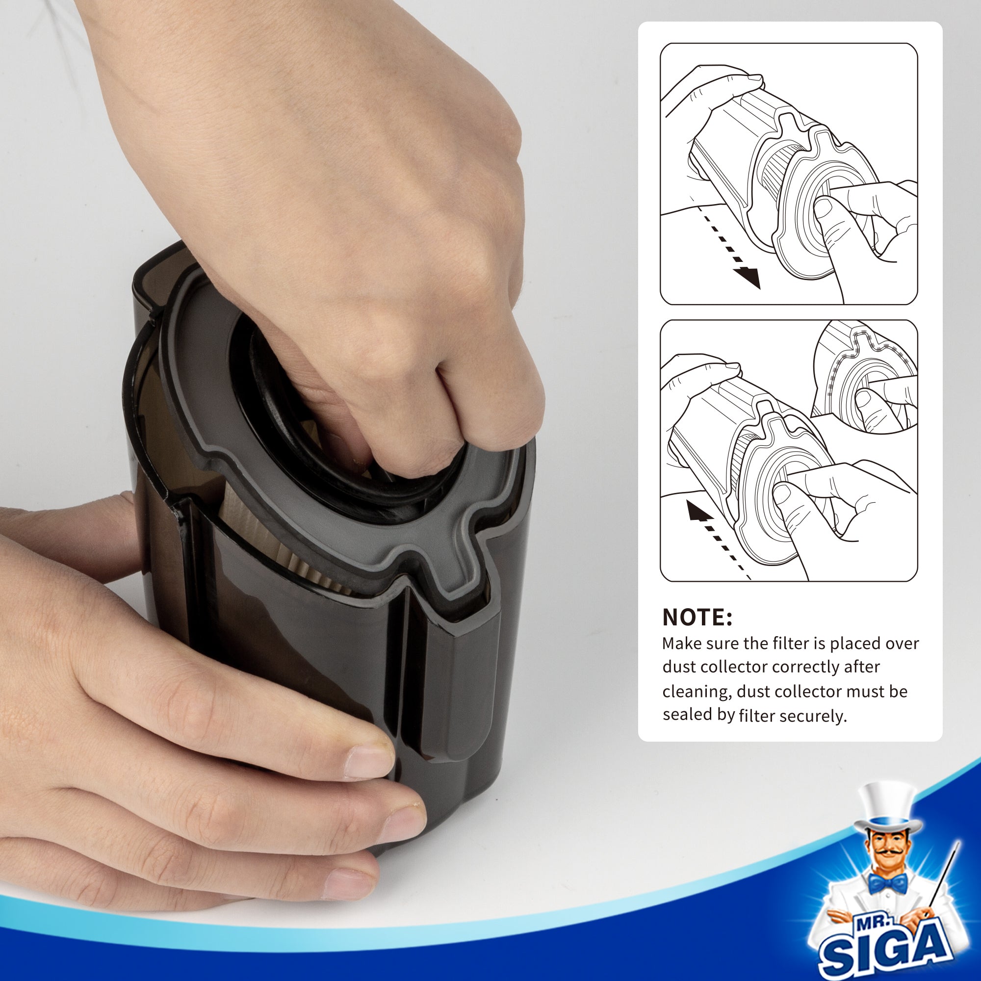 Mr.siga Vacuum Filter, Pack of 2