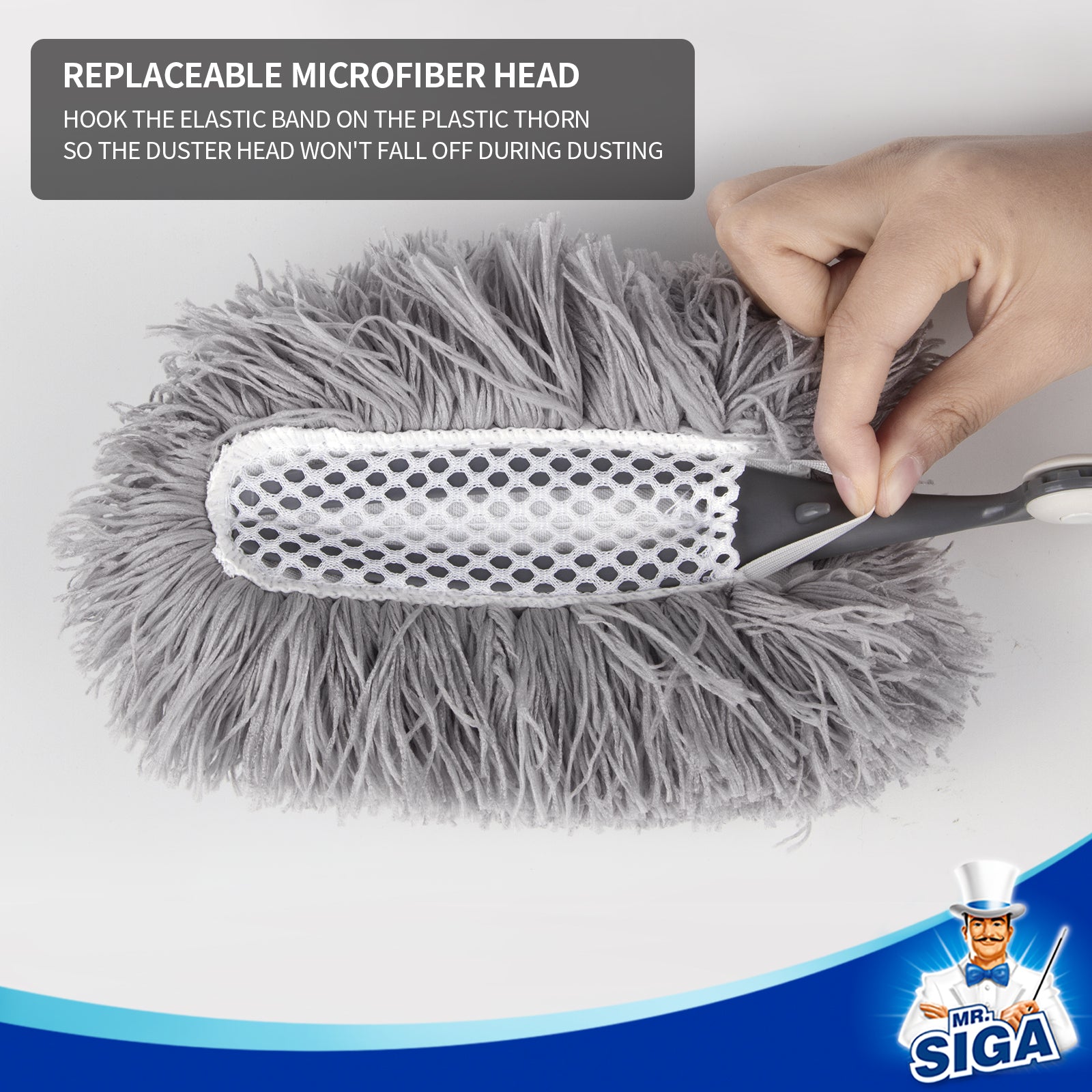 Mr.siga Microfiber Telescopic Duster Refills, 2 pack