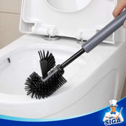 MR.SIGA Toilet Bowl Brush and Holder for Bathroom, Non-Scratch TPR Bristles, Under-Rim Brush Head